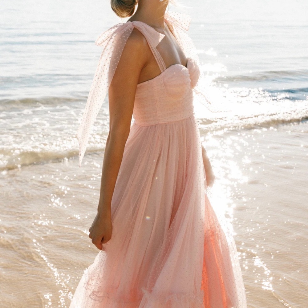 NWT- Petal & Pup FLORET MIDI DRESS - PETAL PINK, XS - Picture 4 of 6
